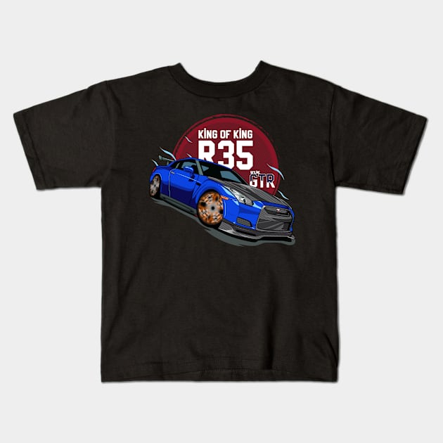 KingofKing R35 Kids T-Shirt by cungtudaeast